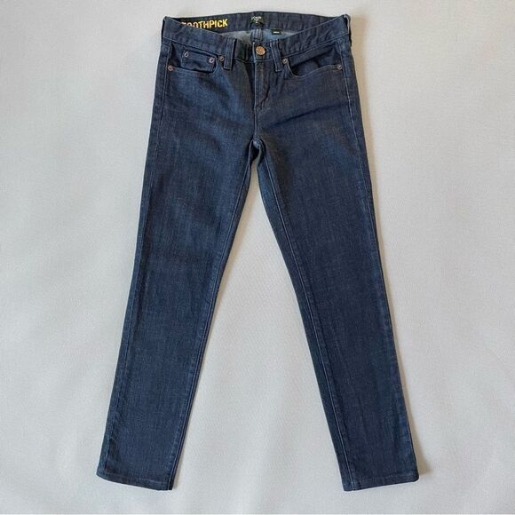 J Crew Toothpick Dark Denim Straight Leg Denim Jeans Women’s Size 26 Short - Picture 1 of 9